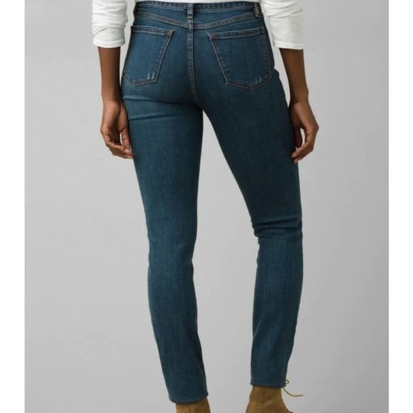 NWT prAna Sienna Jean True Blue Women's Fitted 5 Pocket Stretch Denim - Picture 2 of 12